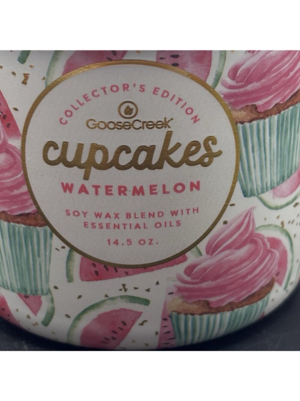 Goose Creek Watermelon Cupcakes 3 Wick Candle 14.5 oz Fruity Gourmand Bakery - Picture 8 of 16